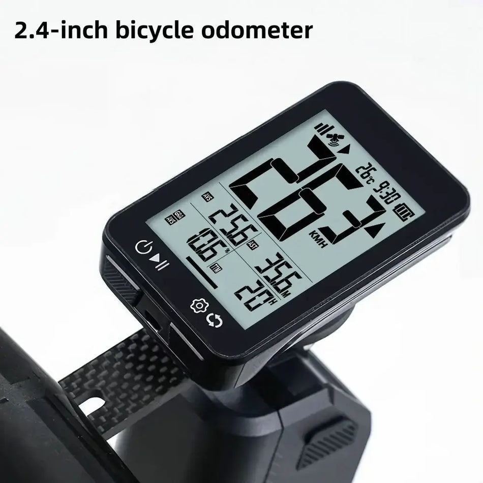 JOYCUNE 2.4 inch wireless GPS bike computer with large LCD screen
