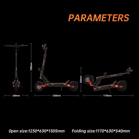 JOYOR T10 Off-Road Electric Scooter side profile
