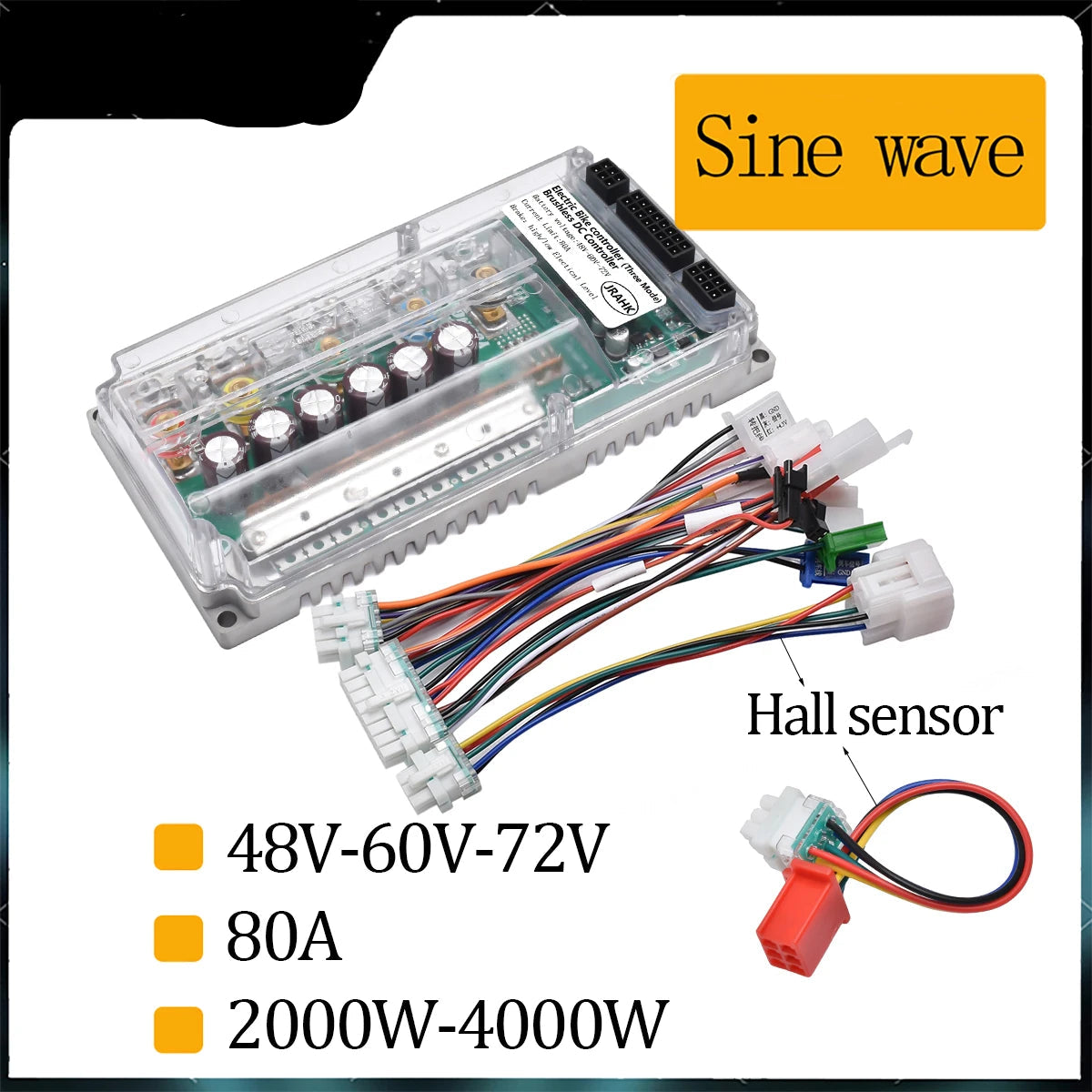 JRAHK 72V 3000W electric motorcycle sine wave controller