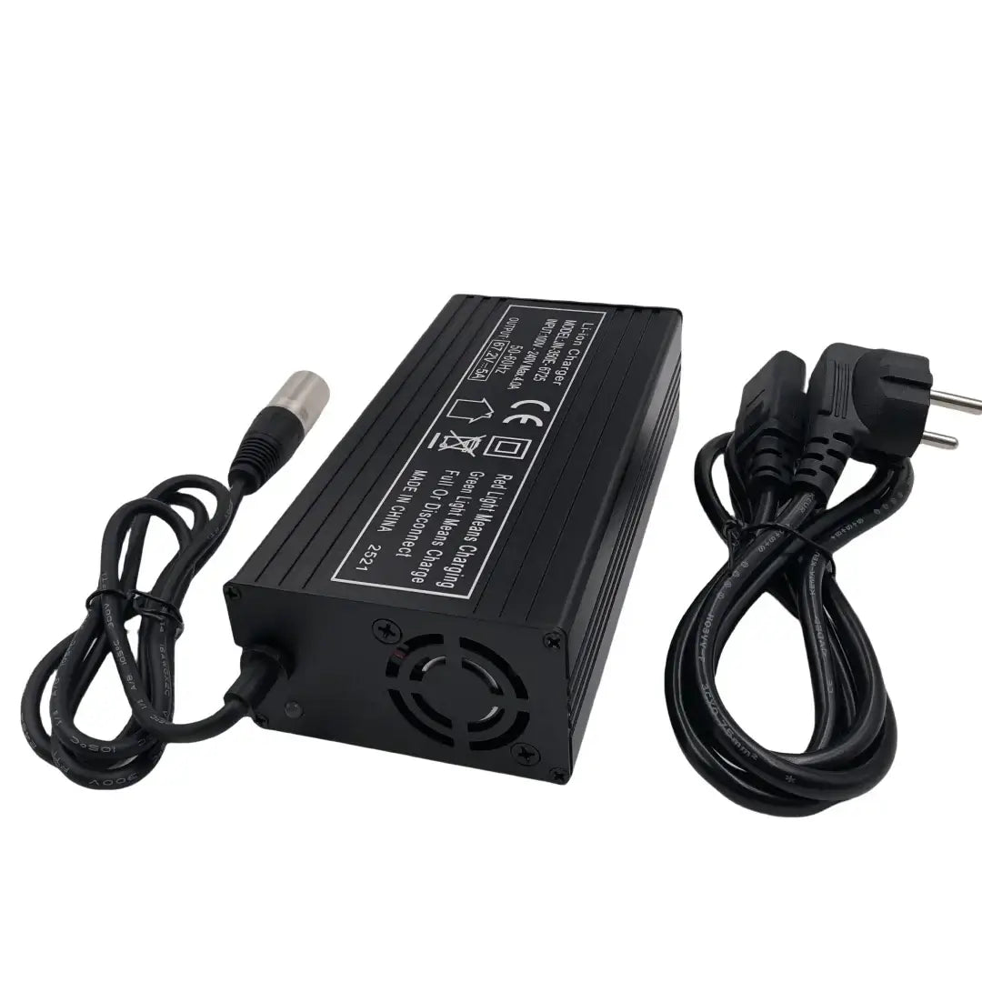 60V Fast Charger 67.2V/5A Fast Charger For 16S 60V lithium Battery Charger XLR Connector Strong Heat Dissipation.