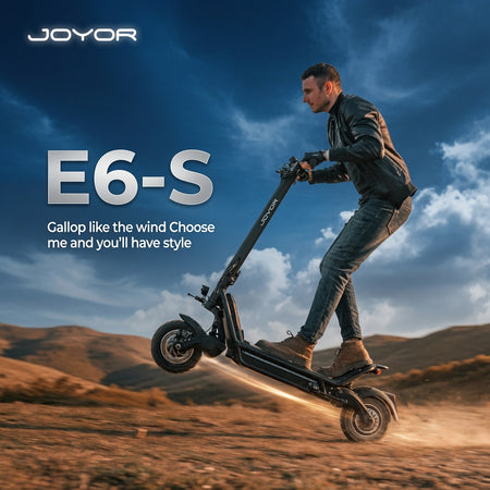 Joyor E6-S Electric Scooter with 11 Inch Fat Tires for Off-Road Riding