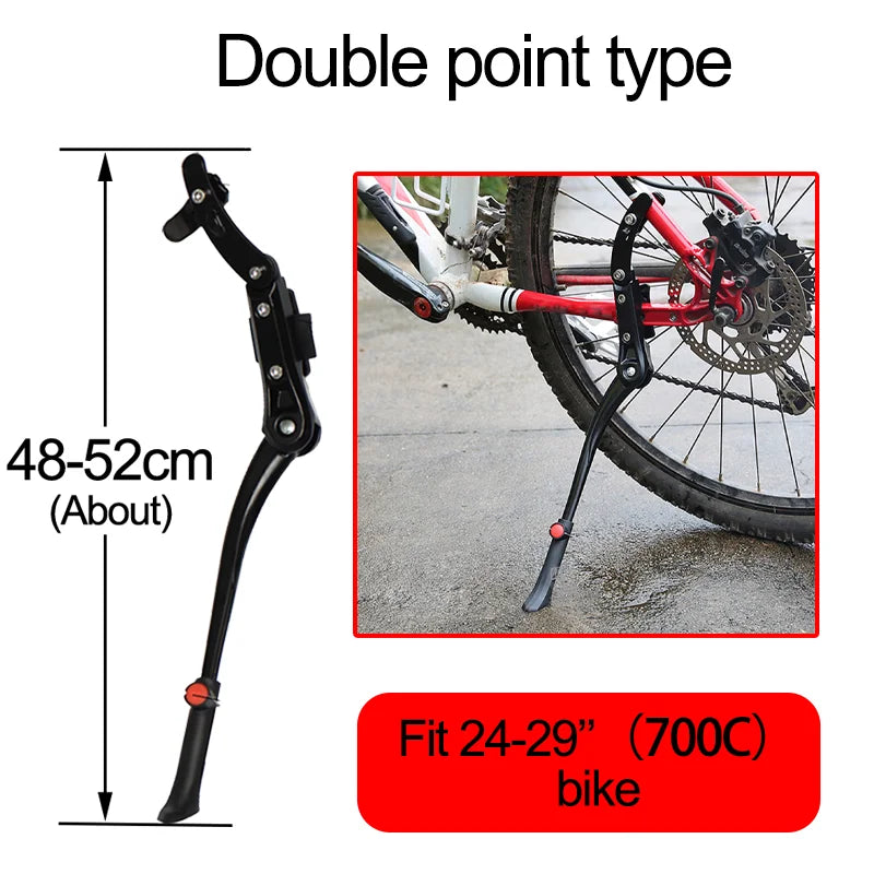   MTB Adjustable Aluminum Kickstand for Bicycles