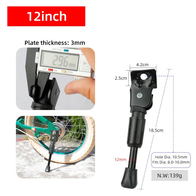   Kids Bike Kickstand Parking Stand Foot Brace