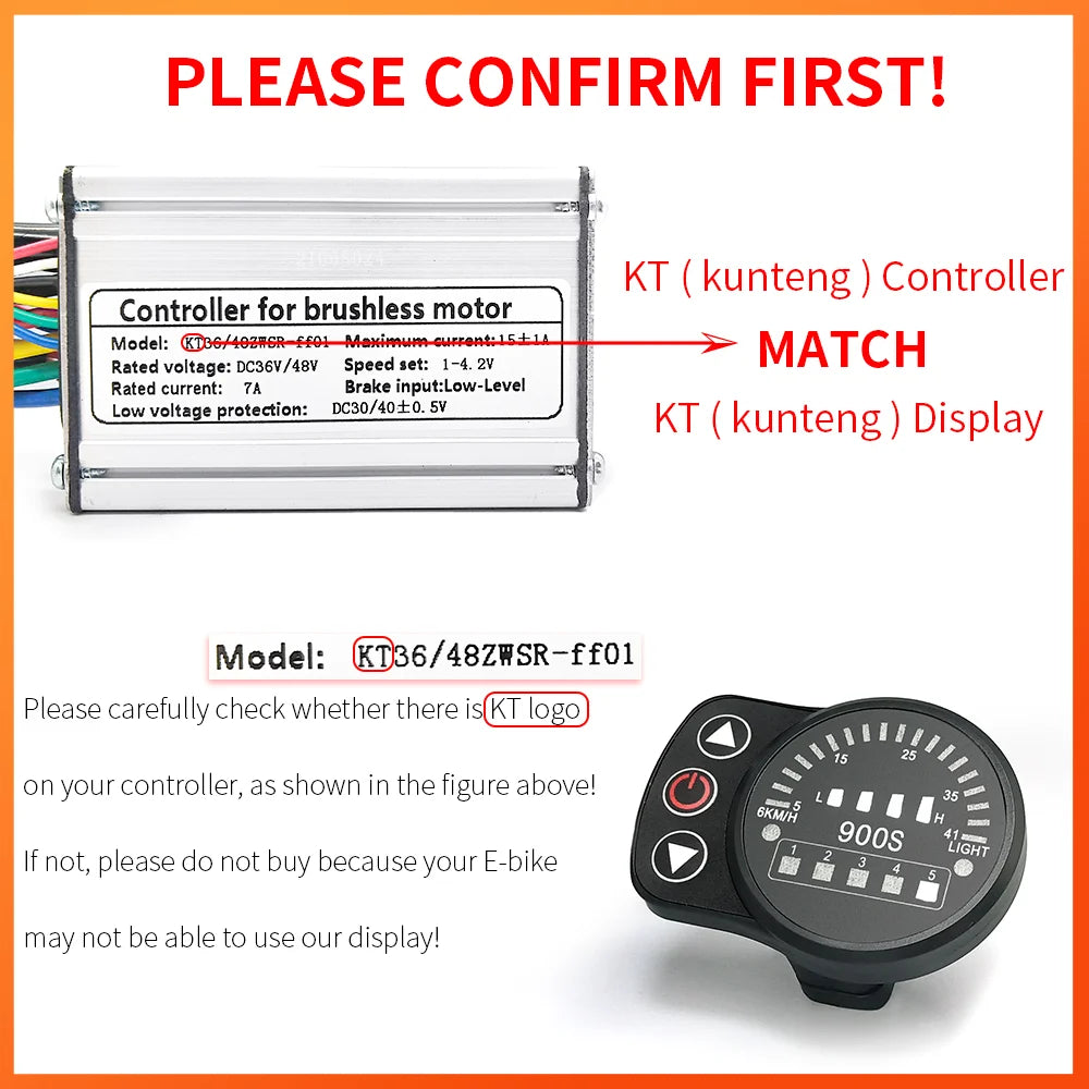 KT LED-900S electric bike LCD dashboard waterproof