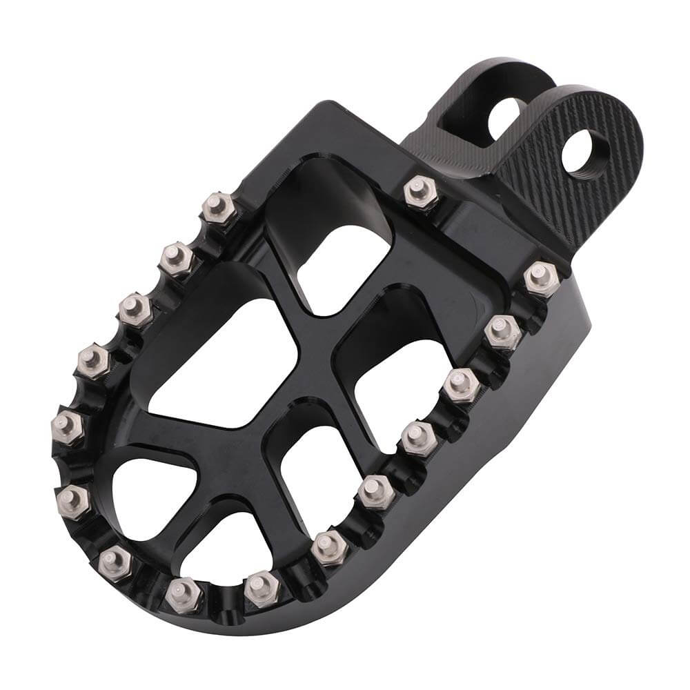 Kawasaki dirt bike foot pegs with wide platform support