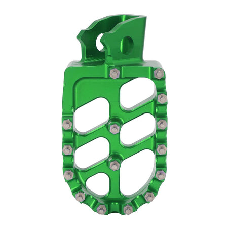 Kawasaki motocross dirt bike foot pegs strong Y bridge structure