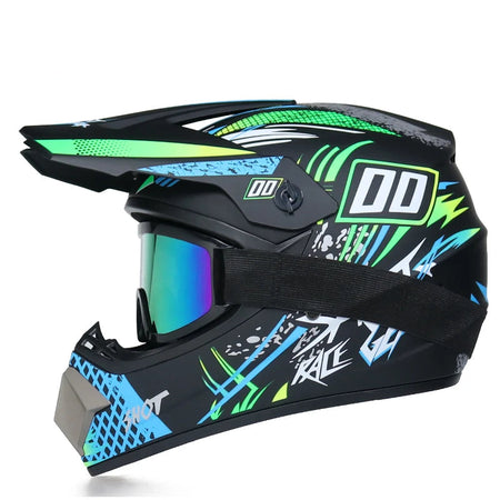 Kids off road motorcycle helmet with goggles