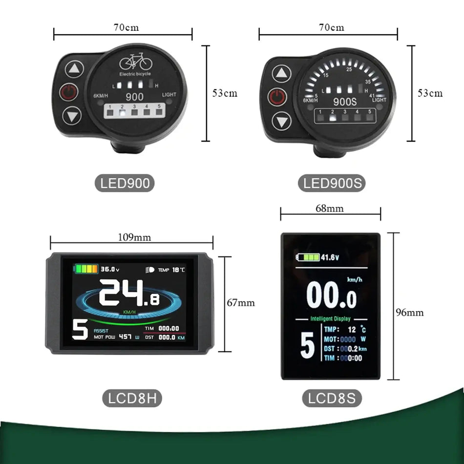 Kunteng LCD8H high-definition color screen for electric bicycles