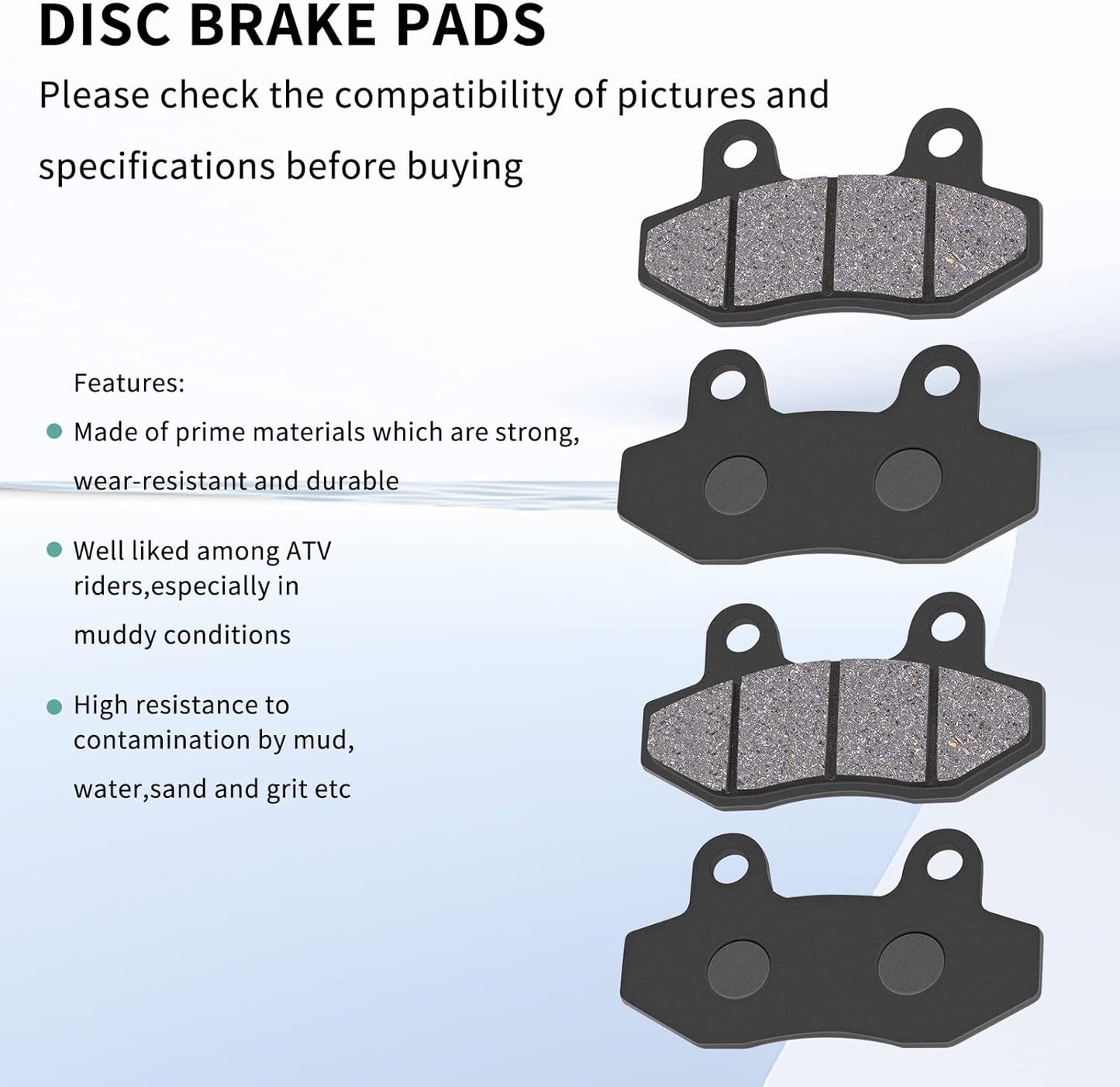 LCGLY 4pcs Disc Brake Pads Set for 150cc 200cc 250cc