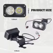 LED flood light pods for electric dirt bike