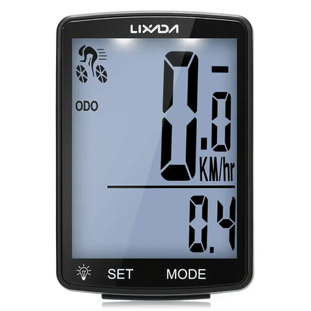 LIXADA wireless speedometer mounted on MTB handlebars for clean look