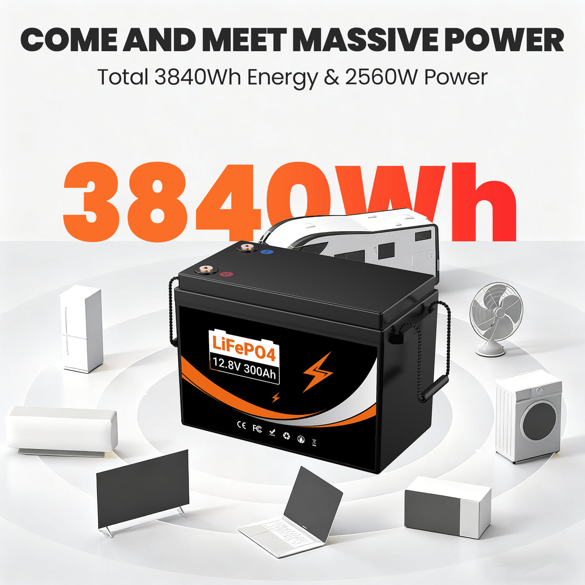 LiFePO4 Battery with 200A BMS