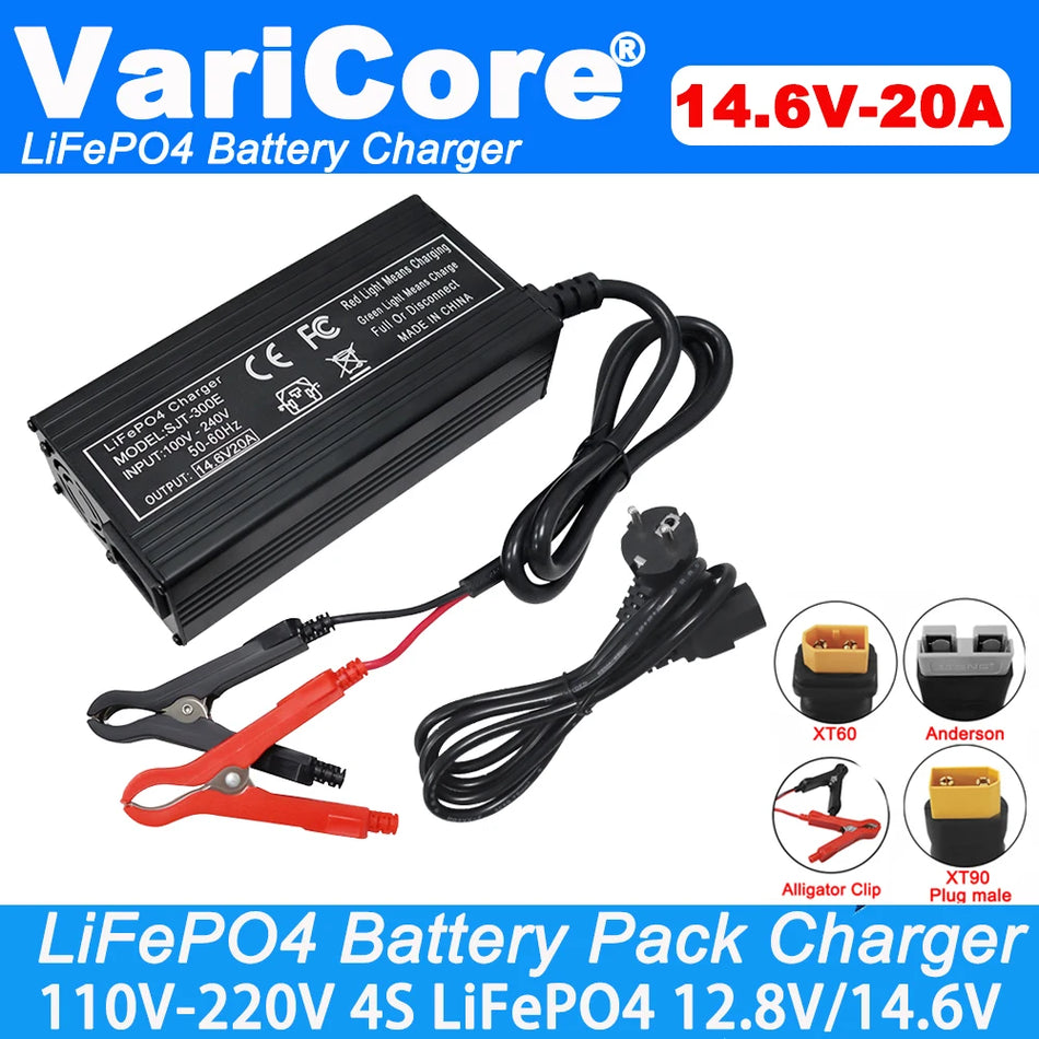 LiFePO4 battery charger front view