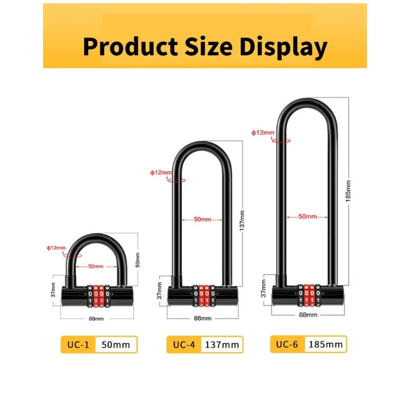 Lightweight 0.35kg alloy combination lock for daily use