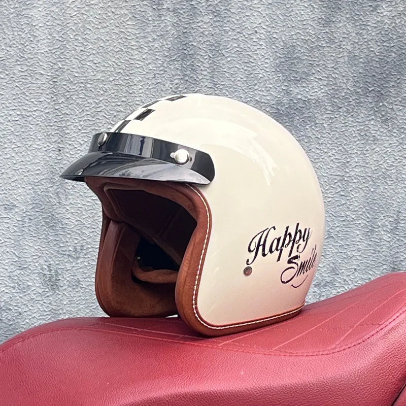 Lightweight ABS PC semi open motorcycle helmet