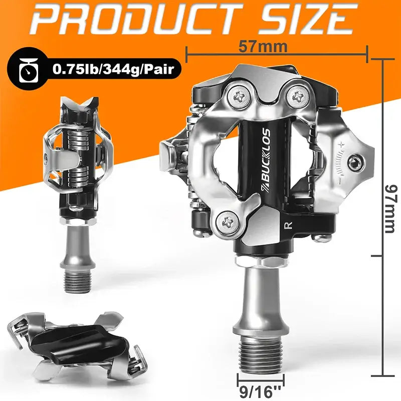 Lightweight aluminum MTB pedals for off-road cycling