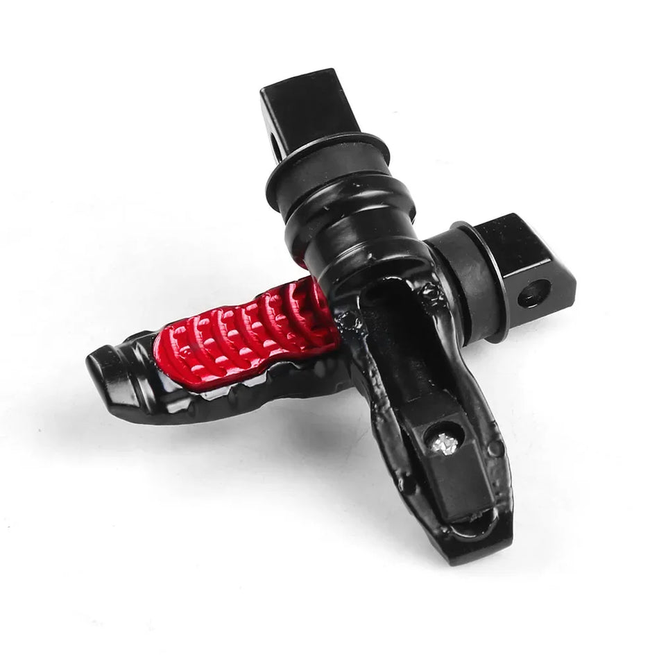 Lightweight aluminum rear passenger footrests for bikes