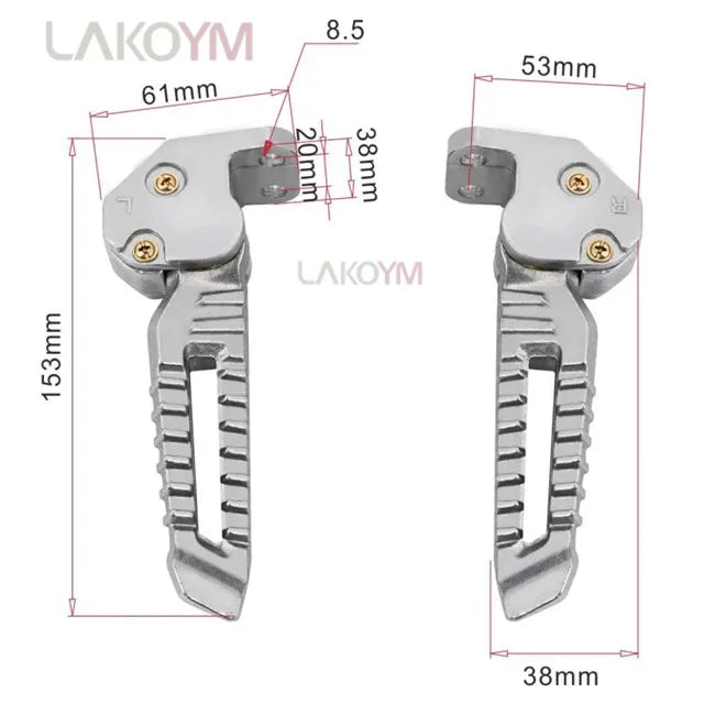 Lightweight aluminum scooter footrest for Yamaha BWS Zuma