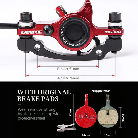 Lightweight bicycle brake system for BMX and mountain cycling