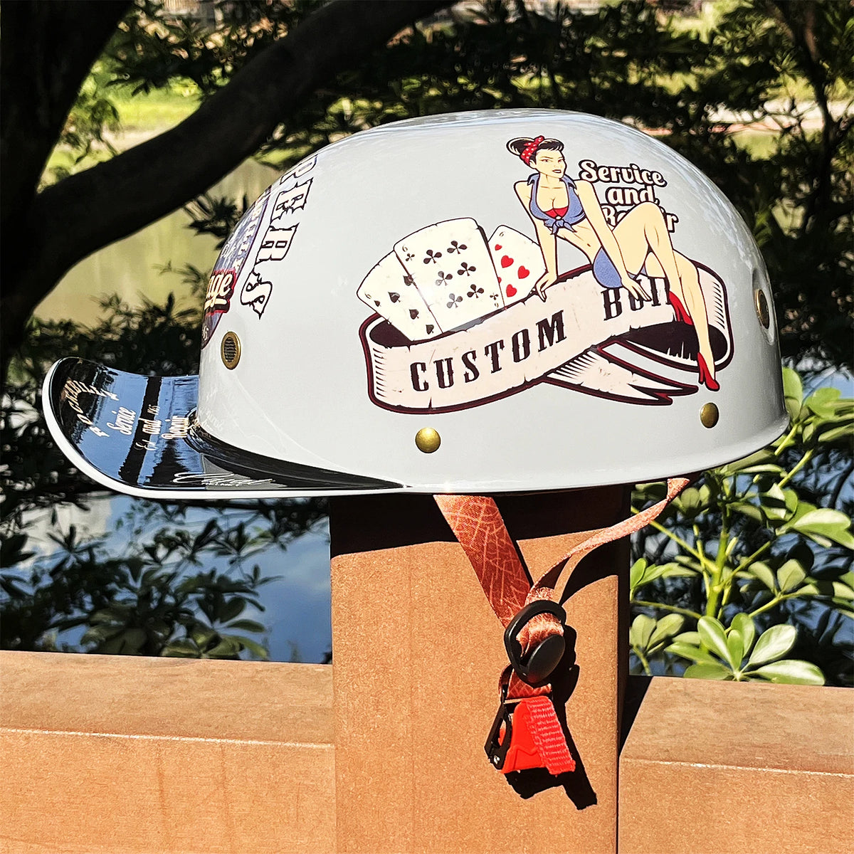 Lightweight half helmet for riding