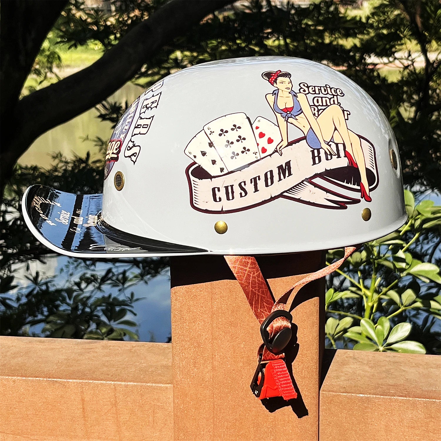 Lightweight half helmet for riding