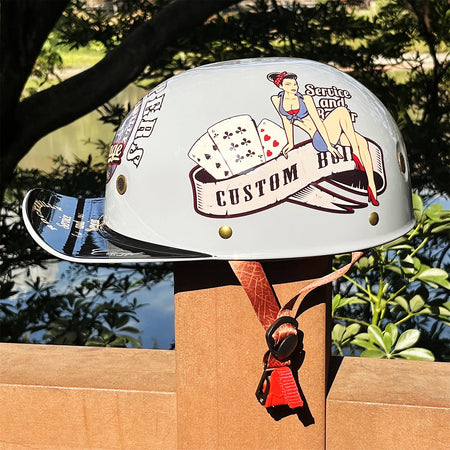 Lightweight half helmet for riding