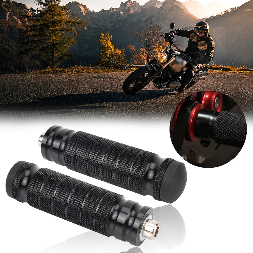 Lightweight motorcycle rear footrest pegs aluminum design