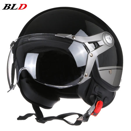 Lightweight open face riding helmet