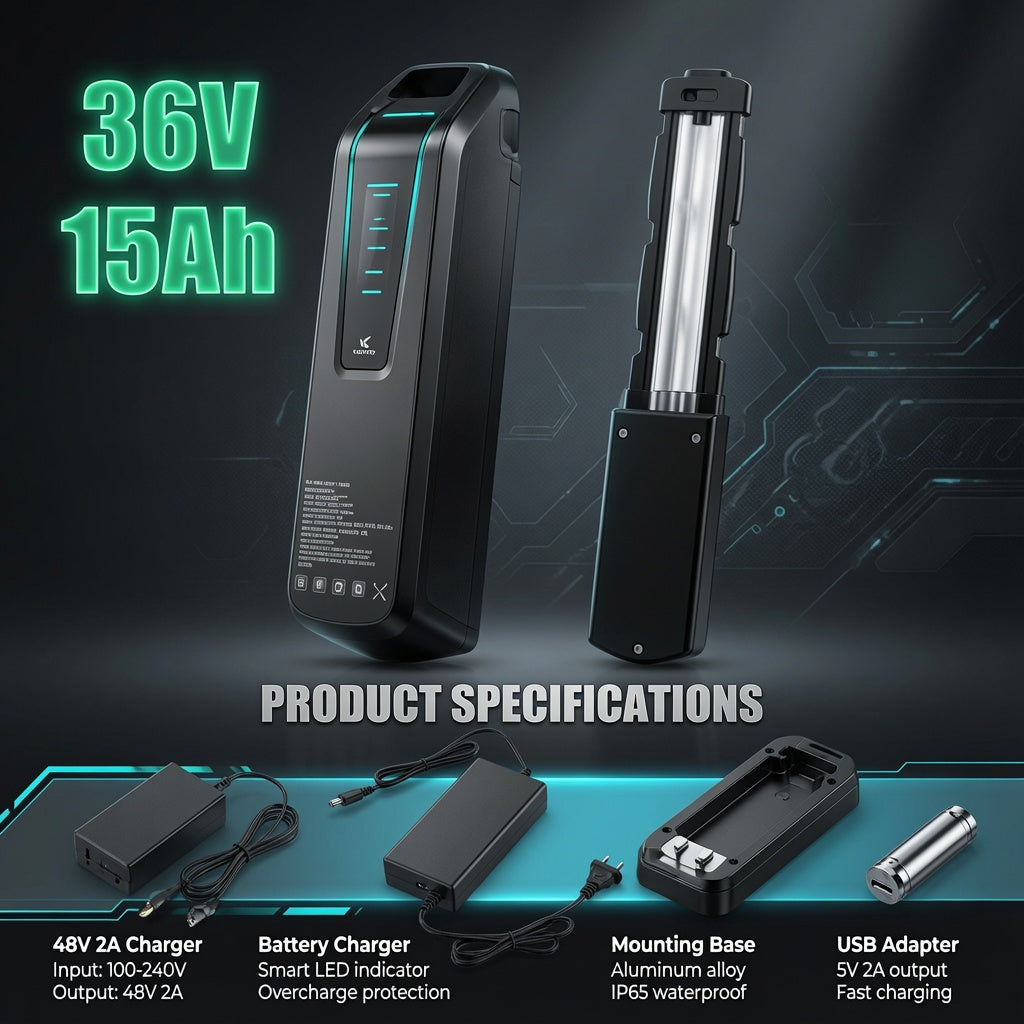 Long-Range Li-ion E-Bike Battery for 500W-1000W Motors