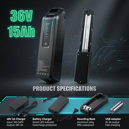 Long-Range Li-ion E-Bike Battery for 500W-1000W Motors