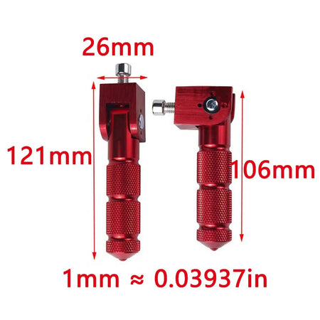 M8 x 1.25 thread motorcycle foot pegs replacement