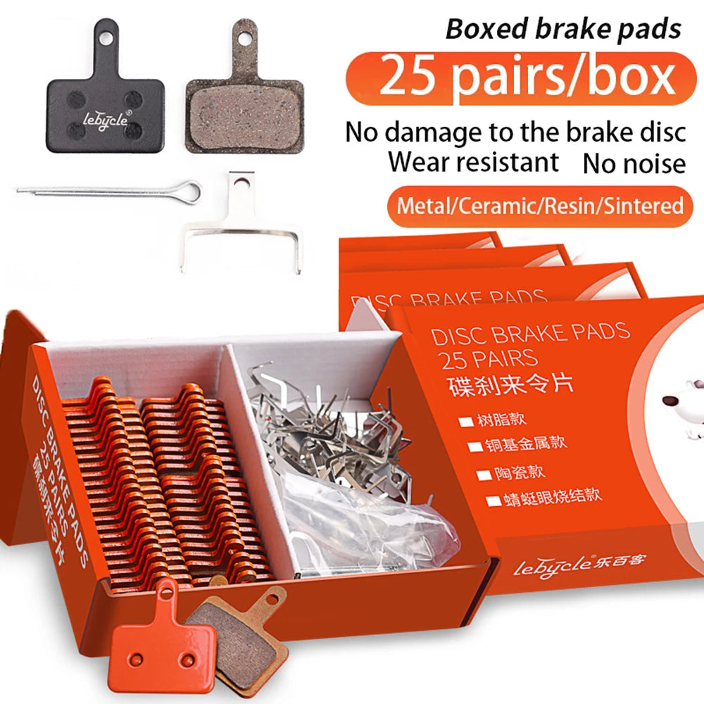 MTB bicycle disc brake pads 25 pairs bulk set