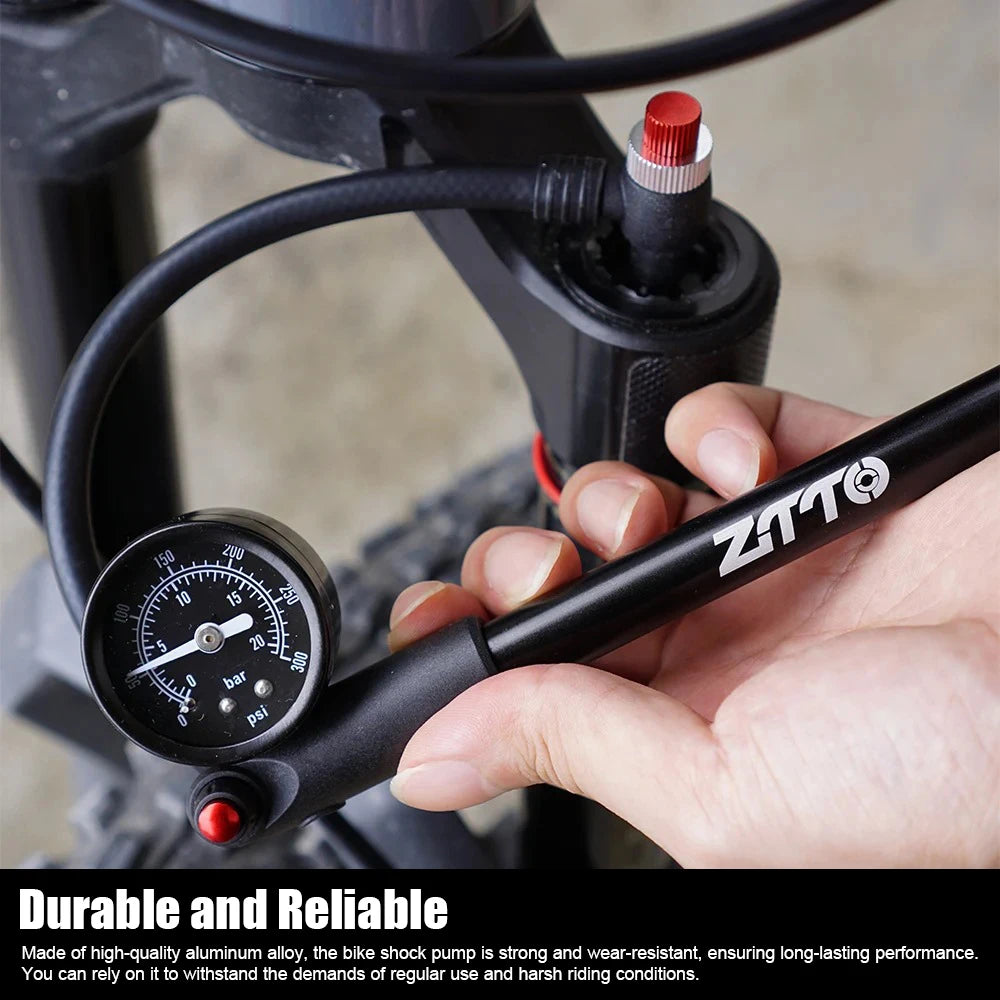 MTB shock pump for front fork suspension
