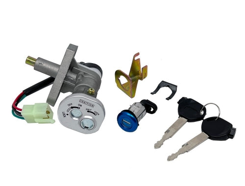 High-Security Electric Motorcycle Door Lock Set - Curved Slot Design for BWS & City Iron Man