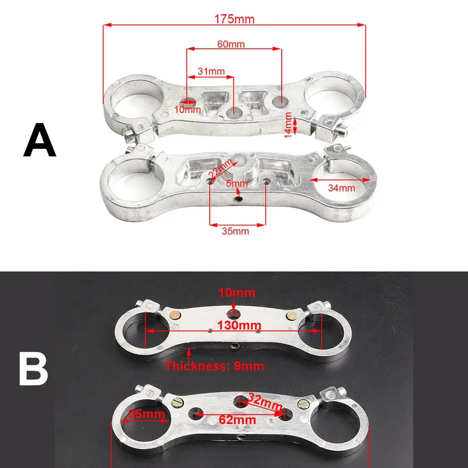 Mini Moto Front Suspension with Upper and Lower Connecting Plates