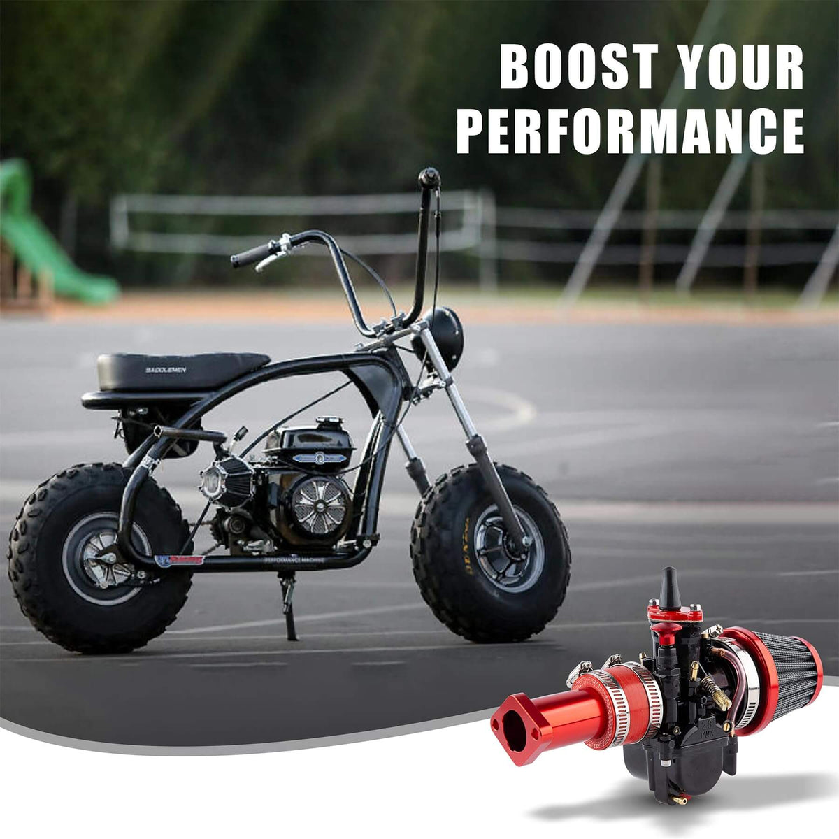 Motocross carburetor with intake manifold set