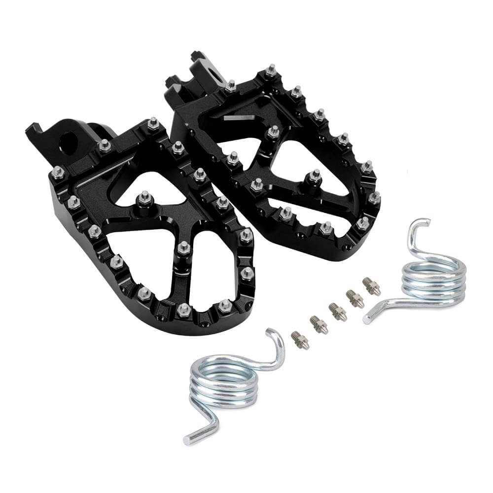 Motocross foot pegs wide design for better foot grip