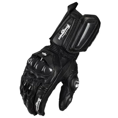   Motorcycle Leather Carbon Fiber Gloves - Windproof Protection for Riders