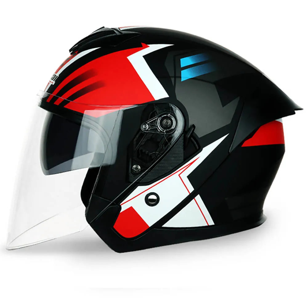Motorcycle Helmet Dual Lens Half Helmet For Men And Women