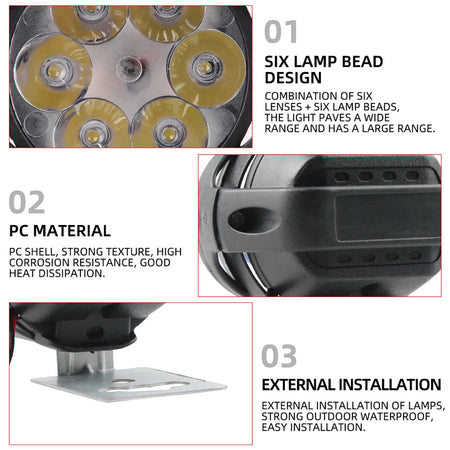 Motorcycle LED auxiliary light for night visibility