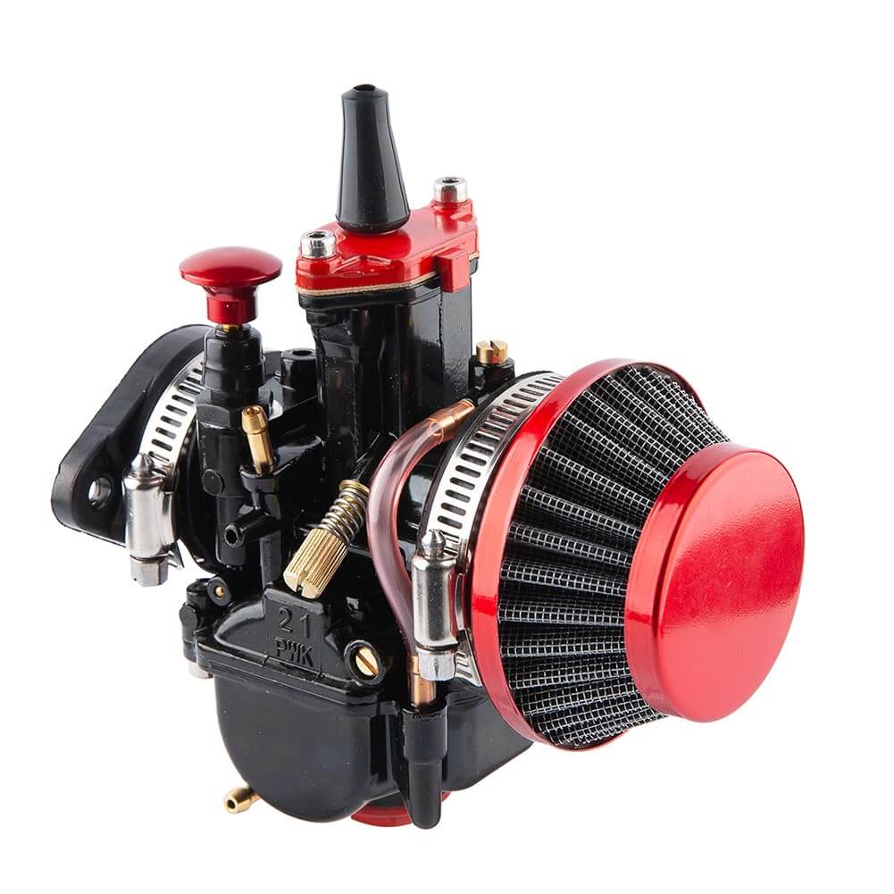 Motorcycle carburetor with air filter combo