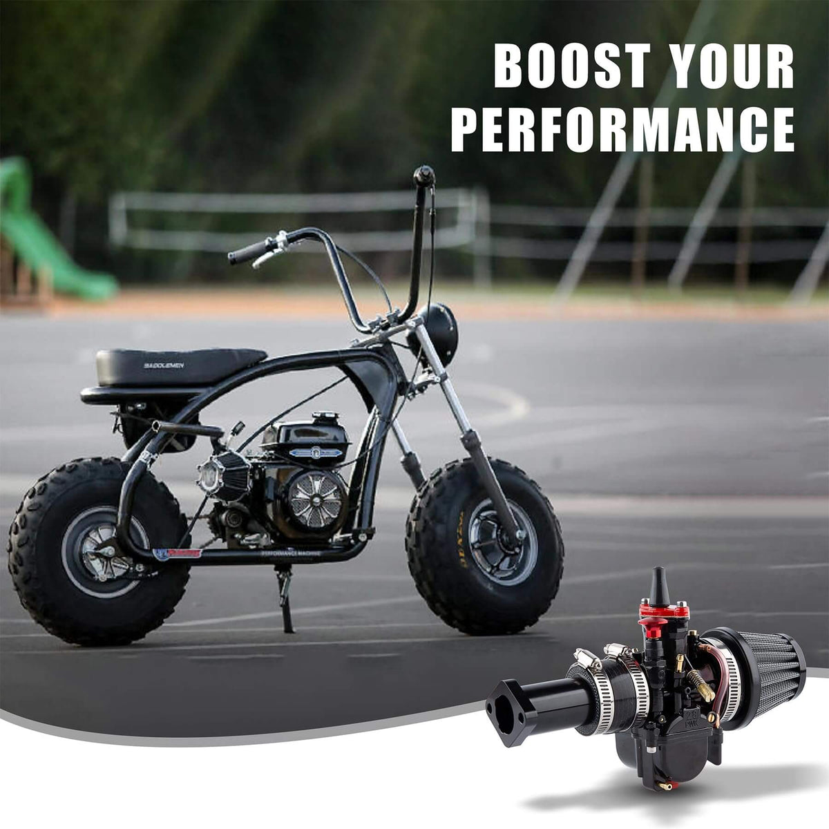 Motorcycle carburetor with easy fitting design