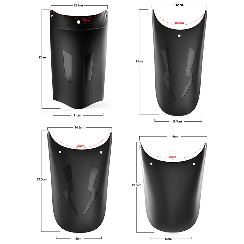 Motorcycle mudguard extender for front and rear wheel