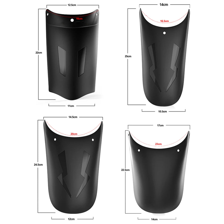 Motorcycle mudguard extender for front and rear wheel
