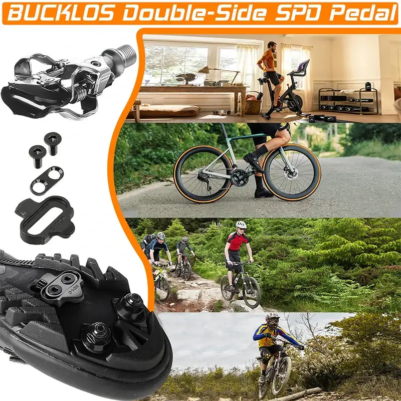 Mountain bike clipless pedals aluminum alloy BUCKLOS PD-M760