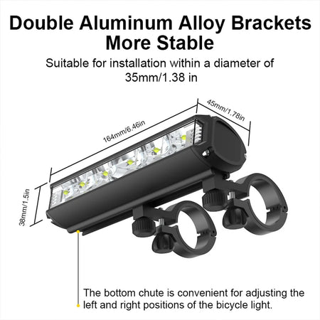 Mountain bike front light aluminum alloy body