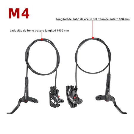 Mountain bike hydraulic disc brake system 4 piston