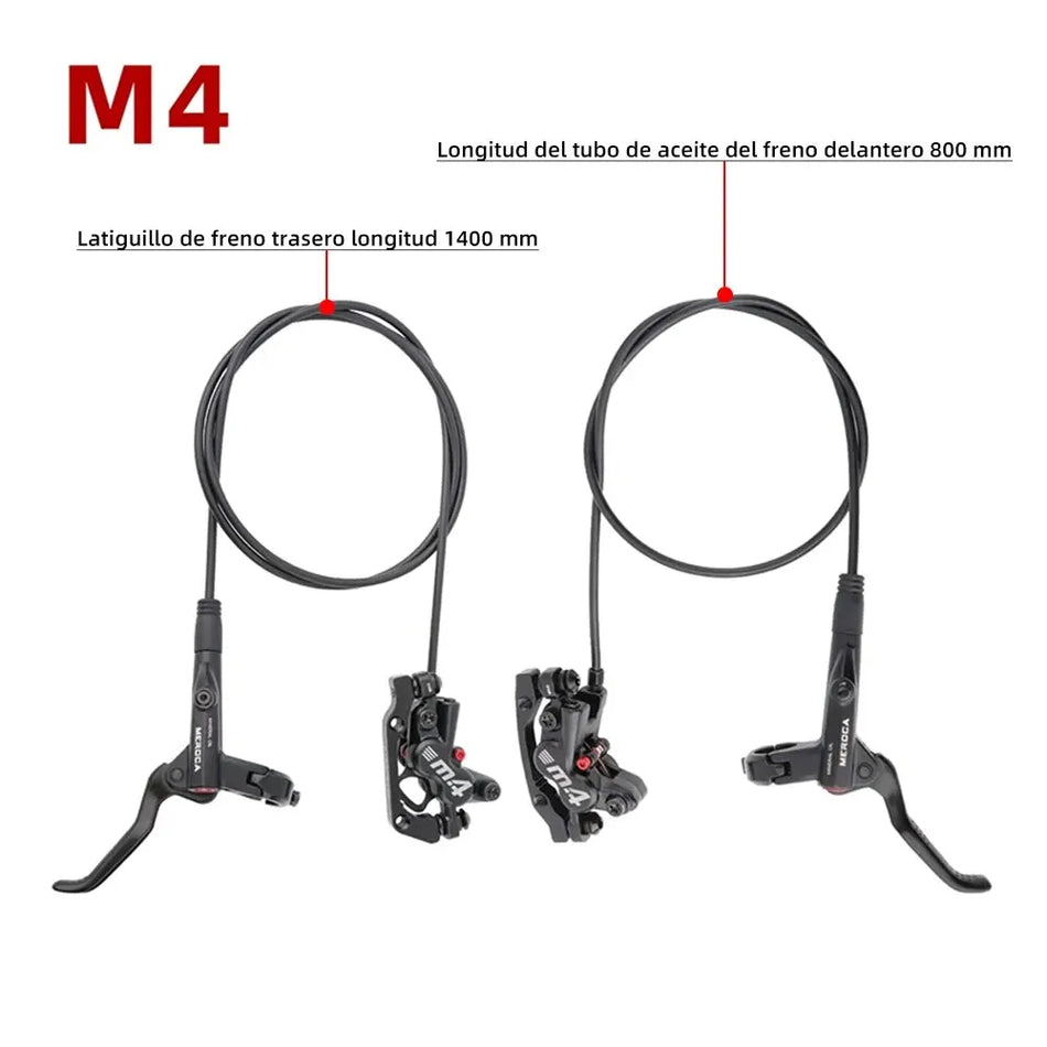 Mountain bike hydraulic disc brake system 4 piston