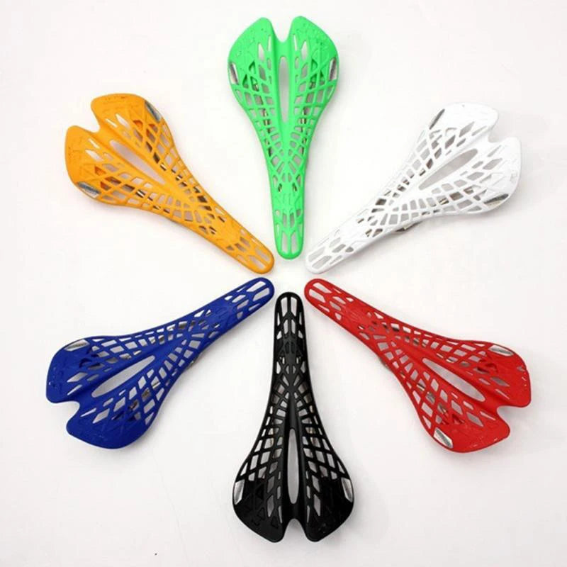 Mountain bike saddle with PVC cushion