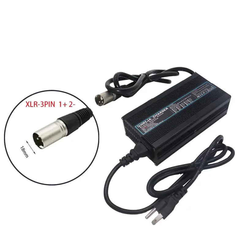 42V 10A Smart Lithium-Ion Battery Charger with Aluminum Case 37V 10S Battery for E-Bike & Balance Car